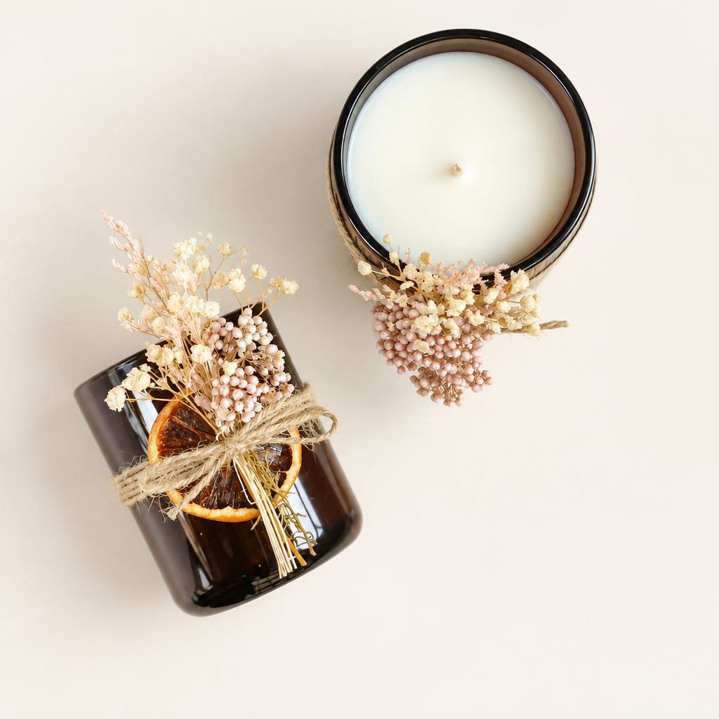 Minimalist Botanica Amber Jar product photo