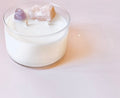 Simply Crystal Rose Quartz and Amethyst Candle